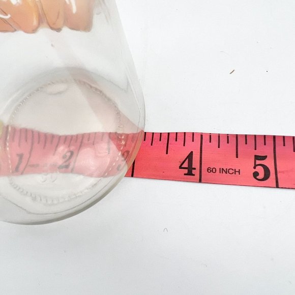 Jar Vase 5.5 x 3 Clear Give Thanks Pumpkin Straw String Bow New - Picture 7 of 7